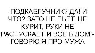 -Подкаблучник? Да! И что? Зато не пьет, не курит, руки не распускает и все в дом!- говорю я про мужа