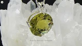 Olive Quartz Radiant Heart Set in Sterling Silver