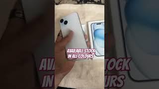 Available stock in all colours iPhone 15 unboxing #iphone #unboxing #mobile #goodmorning #music