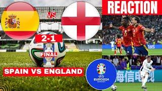 Spain vs England 2-1 Live Euro 2024 Final Football Match Score Commentary Highlights Three Lions