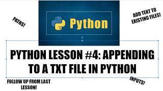 How to Append to a txt FIle in Python