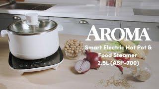 Aroma Housewares 2.5L Smart Electric Hot Pot & Food Steamer [ASP-700]