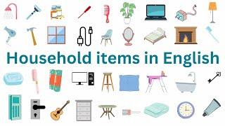 Household Items In English (Part 1) | A List Of 50 Household Equipment