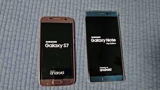 갤럭시 S7 vs 갤럭시 노트FE(노트7) 부팅대결 - Galaxy S7 vs Galaxy Note7 (NoteFE) #갤럭시