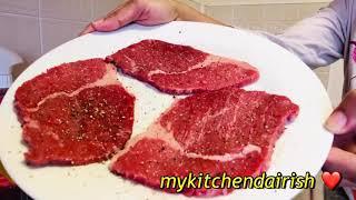 Vlog#34 10 mins Beef Sizzle Steak by #mykitchendairish homecooking | Simple and quick meat recipe