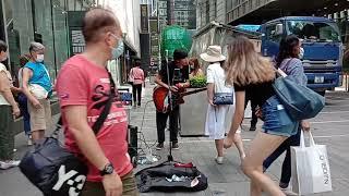 Filipino Street Performer in Hongkong