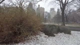 Walking NYC (ASMR; no talking): March Snow in Central Park - Mar 9, 2022