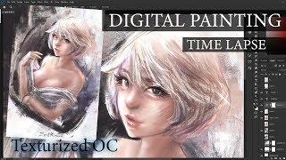 PHOTOSHOP SPEED PAINTING : ANIME CHARACTER STUDY TEXTURIZED