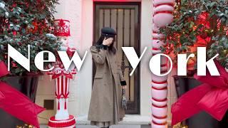 Hidden cafe, cute shop, Bloomingdale's Santa, Christmas decorated house, LP unboxing, New York vlog