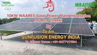 10Kw waaree TOPCON Solar Atta Chakki installation by @Sunfusionenergyindiaofficial