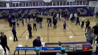 Durand-Arkansaw vs Luther Girls Basketball