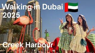 Dubai Creek Harbour Sunset Walk | Breathtaking Views & Vibes 4K