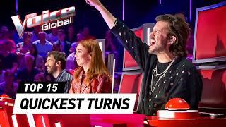 QUICKEST CHAIR TURNS in the Blind Auditions on The Voice