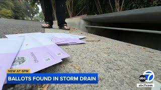 Stack of mail-in ballots found in SoCal storm drain