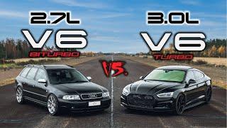 VANHA VS. UUSI | +600hp Audi S4 B5 VS. "Stage 3" Audi S5 B9 | KIIHDYTYSKISA