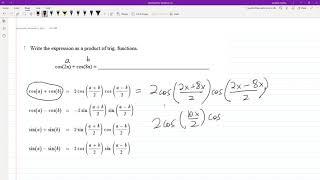 Write the expression as a product of trig functions cos(2x) + cos(8x)