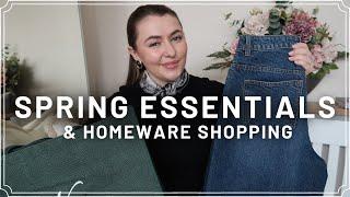 SPRING WARDROBE ESSENTIALS HAUL AND COME HOMEWARE SHOPPING WITH ME | PetiteElliee