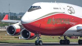 RED BOEING 747 DEPARTURE - B747 FAST ROTATION (4K)