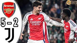 Arsenal vs Juventus 5-2 - Champions league Highlights & All Goals 2024 HD