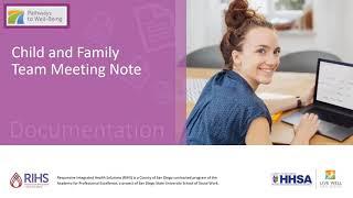 Child and Family Team Meeting Note Form Documentation Microlearning