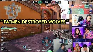 PRX PatMen insane  4K CLUTCH vs Wolves Esports | valorant Streamers Shocking Reactions