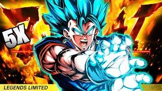 THE BEST IN HISTORY??? 5x ZENKAI BUFFED LF VEGITO BLUE IS BUSTED! - Dragon Ball Legends