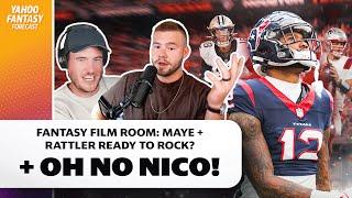 Fantasy Film Room: Drake Maye and Spencer Rattler + Texans without Collins | Yahoo Fantasy Forecast