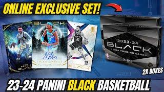 NEW PRODUCT!! 2023-24 Panini Black Basketball Hobby Box Review (2 Boxes!)