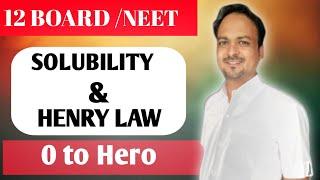 SOLUBILITY Of solution | Henry law | chemistry solution