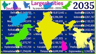 30 largest cities in South Asia (1950-2035) |TOP 10 Channel