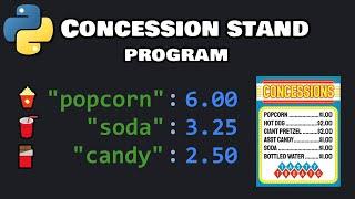 Python concession stand program 