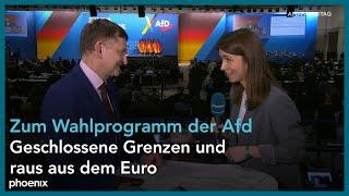 AfD-Parteitag: Stellv. Bundessprecher Kay Gottschalk zum Wahlprogramm und Rede Alice Weidels