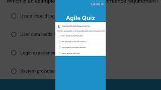 Which is an example of a measurable performance requirement? | User Story | Scrum Master | Agile