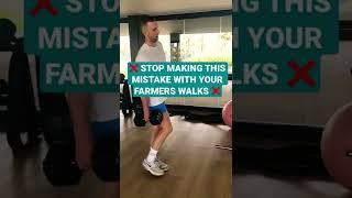 Exercise Tips: Farmers Walk Common Mistake | Aleks Physio | #shorts