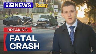 Police shutdown Great Western Highway after deadly crash | 9 News Australia