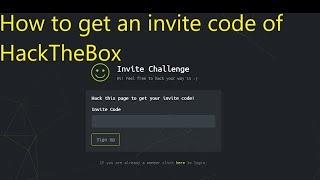 How to get hack the box invite code --HackTheBox  invite code 2020