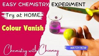 Watch the Magic! Potassium Permanganate Meets Lemon Juice | Chemistry with Chinmoy