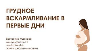 ГРУДНОЕ ВСКАРМЛИВАНИЕ В ПЕРВЫЕ ДНИ