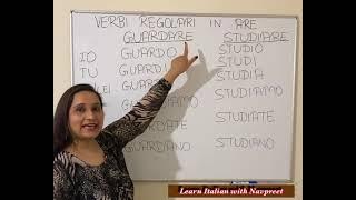 Verbi regolari in ARE - presente, Italian in Punjabi, lesson 18