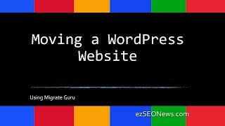 Moving A WordPress Website Using Migrate Guru