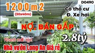 [Đã Bán] Nhà đất Bình Chánh | Nhà vườn Long An giá rẻ | nhà vườn đúng 2tỷ8 | nhà vườn 365 | D0490