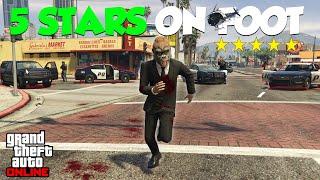 Can You ESCAPE 5 STAR COPS on FOOT? | GTA Online