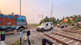 Dangerous Situation at Railroad : Furious Speedy Teesta Torsa Express Dust Rising skip Railgate