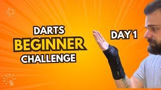 Darts Beginner Challenge - Left handed restart 4 week challenge. How good can I get? Day 1