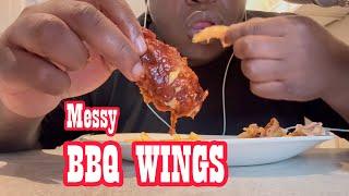 MESSY BBQ WINGS ASMR