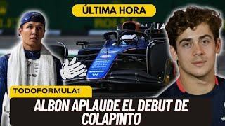 F1 HOY:  Albon aplaude el debut de Colapinto