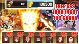 Naruto Ninja Adventure Gameplay - Free SSS & 100K Ingot & 100 Summon Tickets & 3 Giftcodes Android