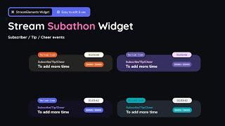 Subathon Stream Widget with Goals | Marathon Widget For Vtubers Twitch Streamers