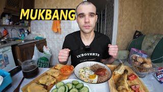 МУКБАНГ ПЮРЕ / ЯИЧНИЦА / ГРЕЧКА / РЫБА - МИНТАЙ / БУТЕРБРОДЫ / ОБЖОР EATING MUKBANG ASMR АСМР 먹방