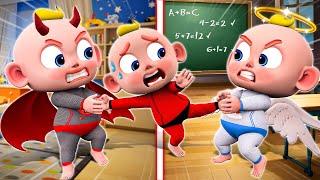 Angel or Devil Baby - Angel Vs Devil Baby + More Funny Kids Songs & Nursery Rhymes - PIB Little Song